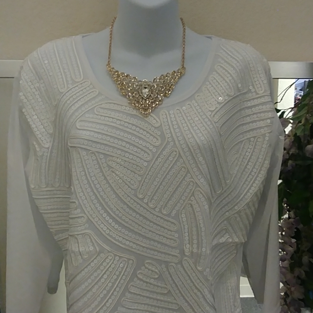 Gold & Pear Shaped Rhinestone Bling Necklace